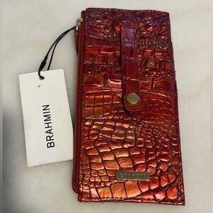 NWT Brahmin Chili Melbourne Credit Card Holder Wallet